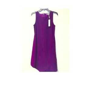 NWT Trina Trunk asymmetrical dress plum S $260